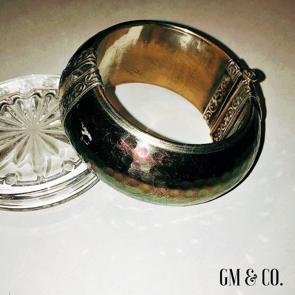 Pewter & Copper Bangle Bracelet - Picture 5 of 6
